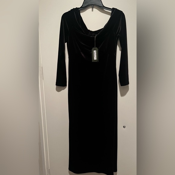 ALLSAINTS DELTA VELVET DRESS - Picture 6 of 9